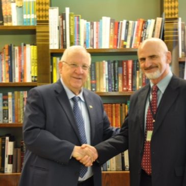 Encuentro del Sr. Reuven Rivlin, Presidente del Estado de Israel, con el Rector de la Universidad Hebraica, Dr. Yehuda Bar-Shalom