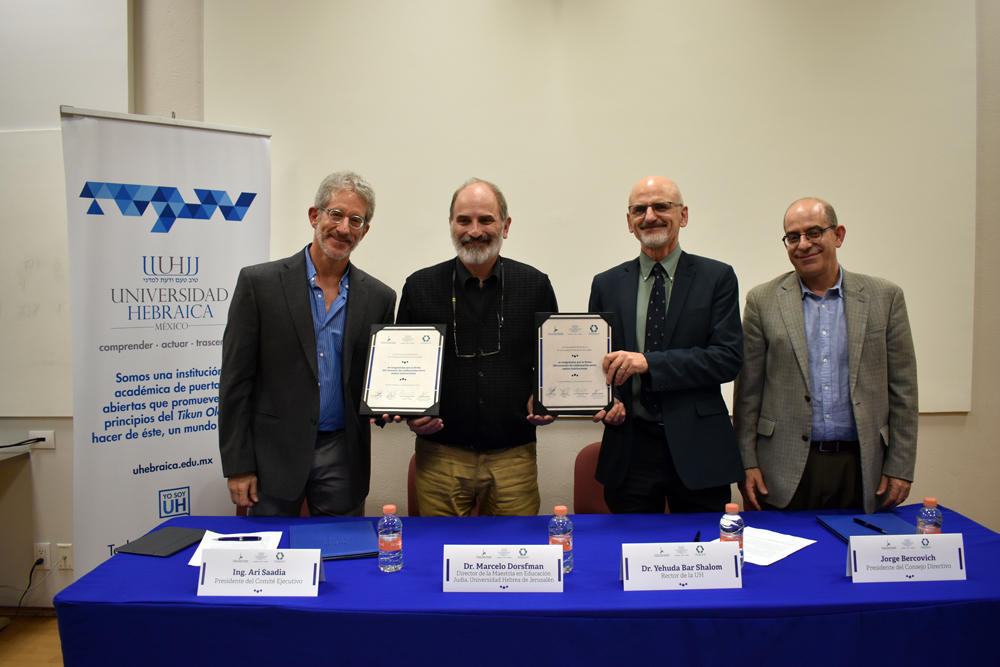 Firma de convenio de colaboración entre la Universidad Hebrea de Jerusalén y la Universidad Hebraica
