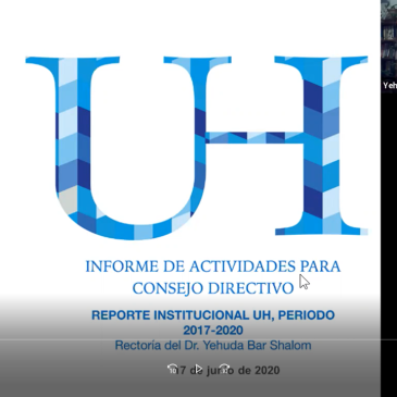 Ceremonia virtual de fin de ciclo:  Dr. Yehuda Bar Shalom, Rector 2017-2020 