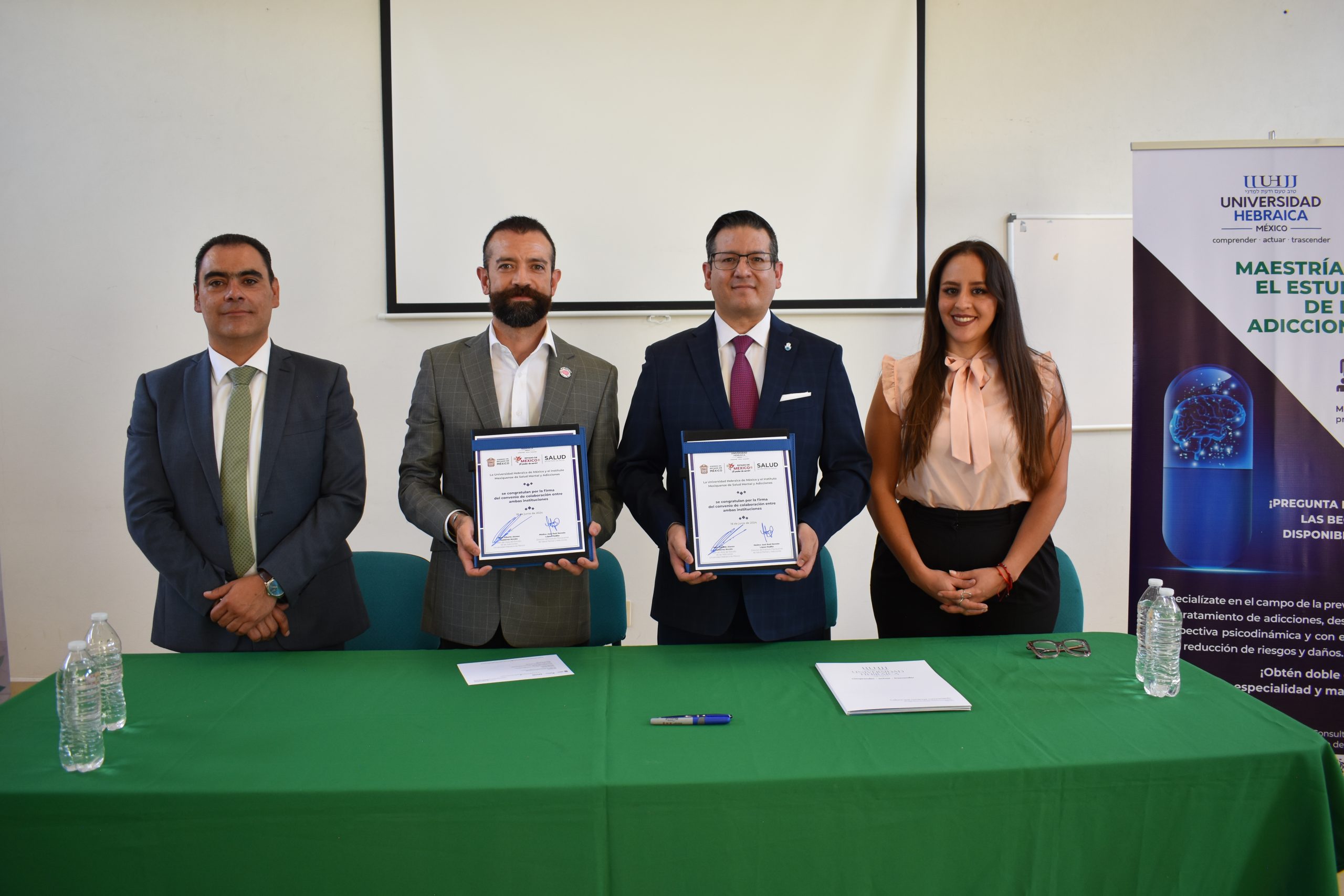 Firma de convenio de colaboración entre la Universidad Hebraica y el Instituto Mexiquense de Salud Mental y Adicciones